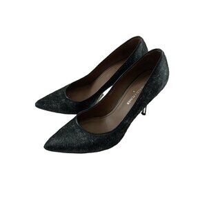 Donald J Pliner gun metal braves calf hair pumps 9 1/2M